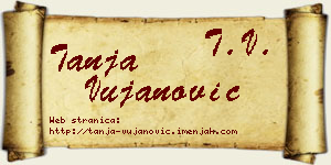 Tanja Vujanović vizit kartica